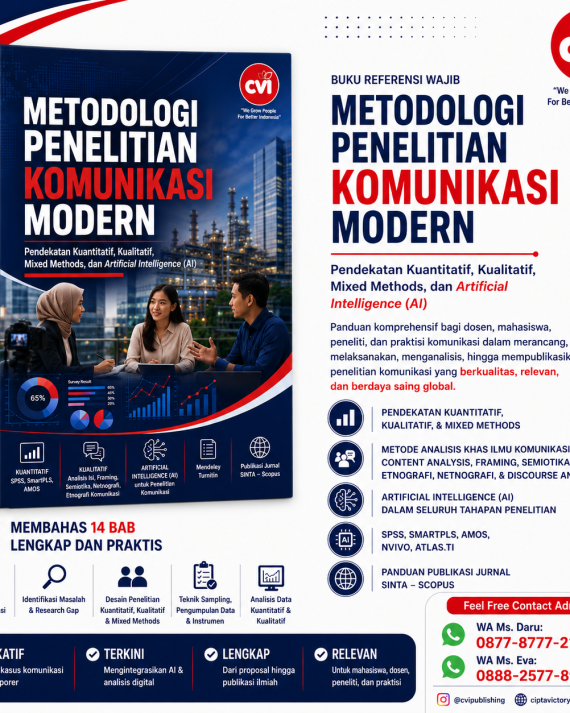 METODOLOGI PENELITIAN KOMUNIKASI MODERN Pendekatan Kuantitatif, Kualitatif, Mixed Methods, dan Artificial Intelligence (AI)